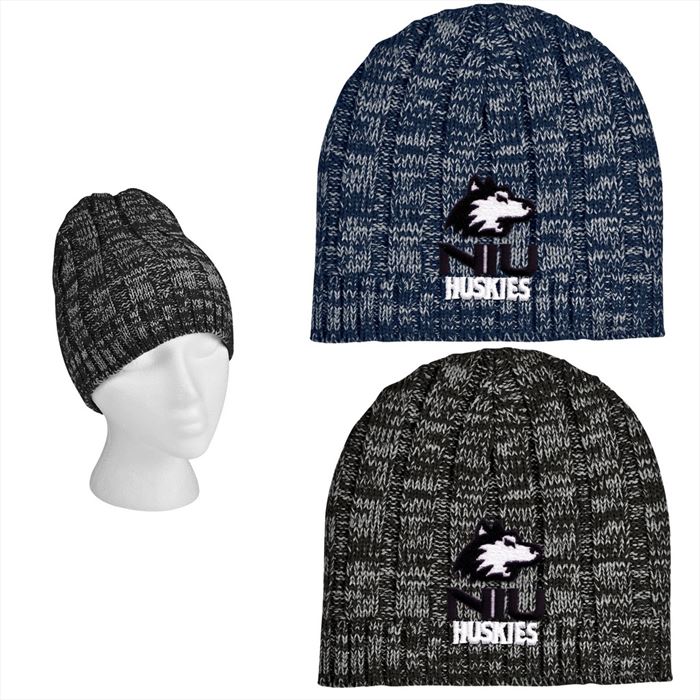 AH1094 Knit Heathered Beanie Cap With Custom Imprint